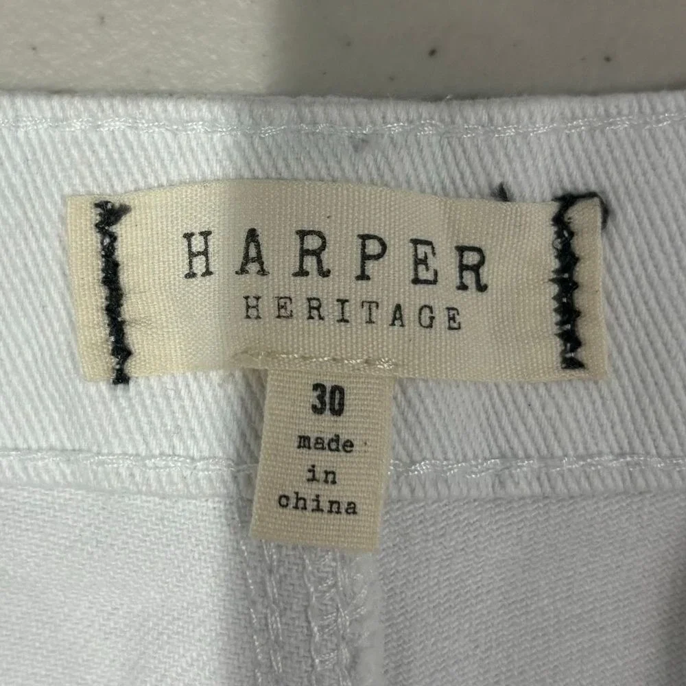 Harper Heritage White Distressed Jean Shorts Size 30‎ Francesca's
